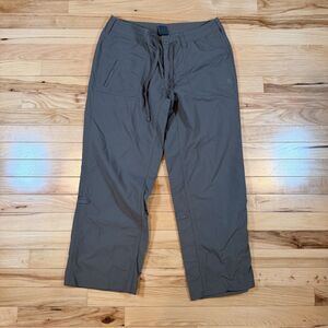 North Face Pants Womens 8 Green Nylon Drawstring Cargo Hiking Outdoor